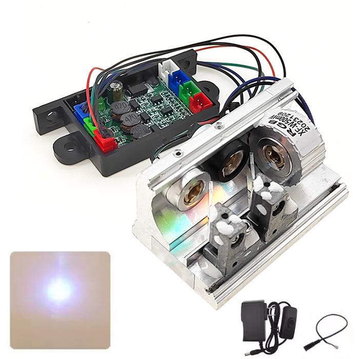 638nm 520nm 450nm RGB Synthetic White Laser Mdoule 500mW Laser TTL Modulation - Click Image to Close